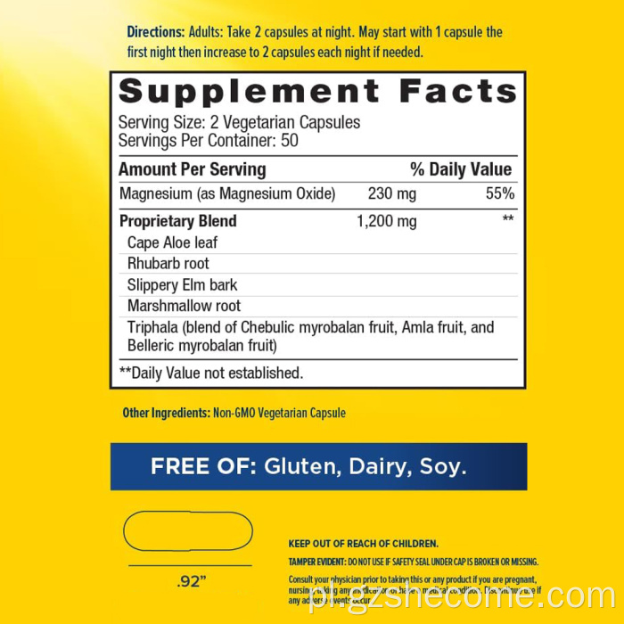 New Arrival Overnight Formula Herbs Suplement magnezu